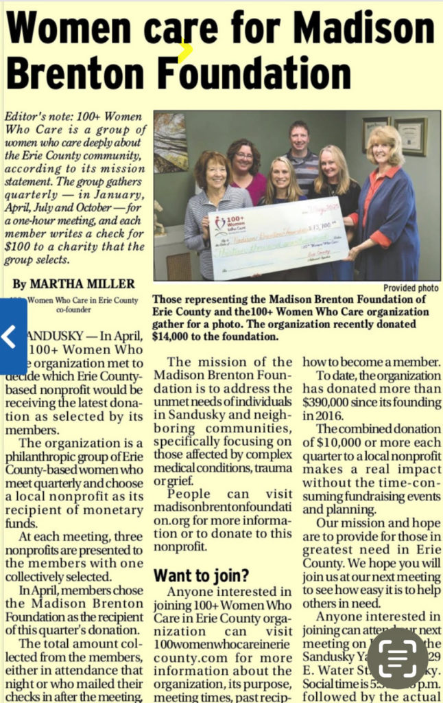 Sandusky Register article 6/25