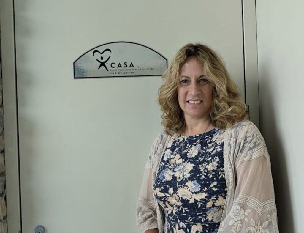 Terry Stephan outside her CASA office