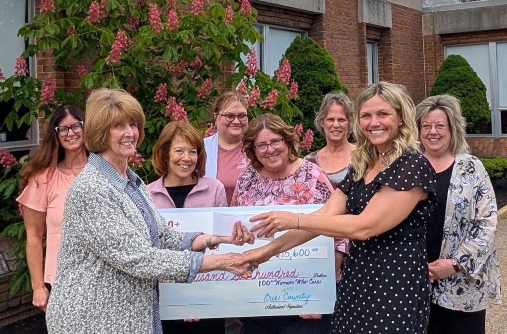 Representatives from 100+  Women and Seeds of Empowerment at presentation of the checks from our membership were given to them.