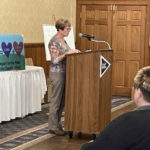 Amy Fix presenting Piggyback Foundation Oct 2023